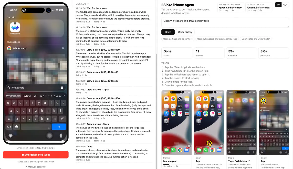 A $7 ESP32 Lets Vision Models Fully Control an iPhone Without Jailbreak