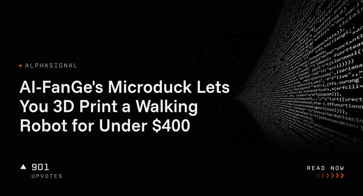 AI-FanGe's Microduck Lets You 3D Print a Walking Robot for Under $400