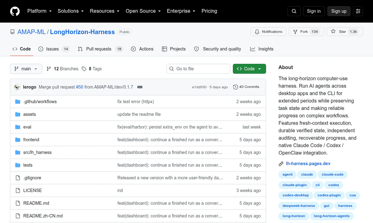 AMAP-ML's LongHorizon-Harness Keeps AI Agents on Task 3x Longer