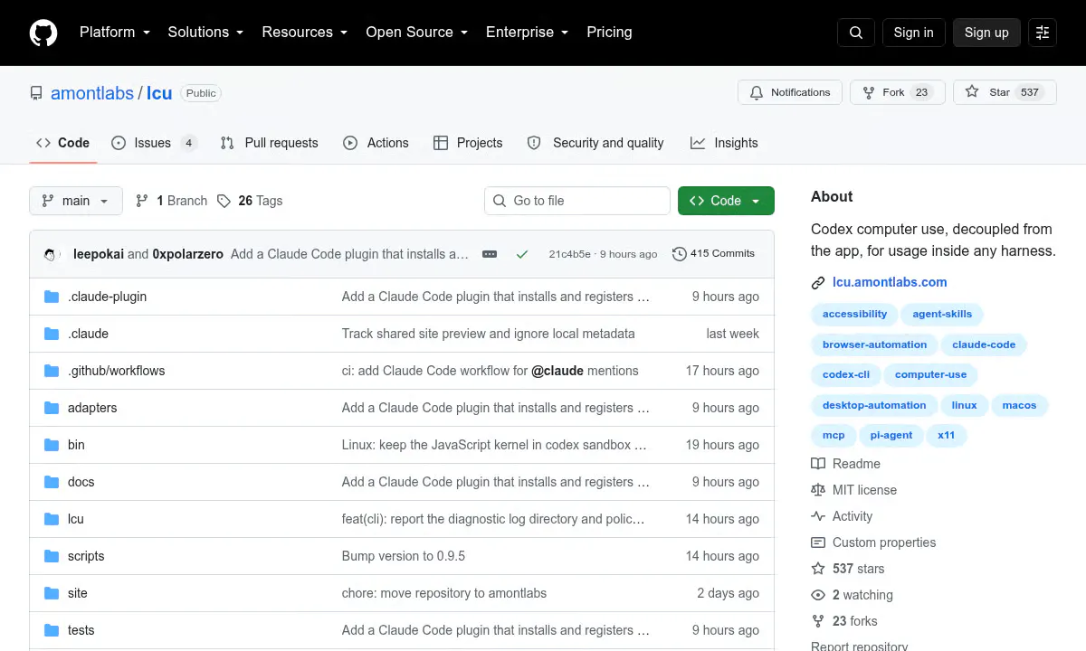 Amont Labs' LCU Lets Claude and Codex Control Your Desktop Through ChatGPT
