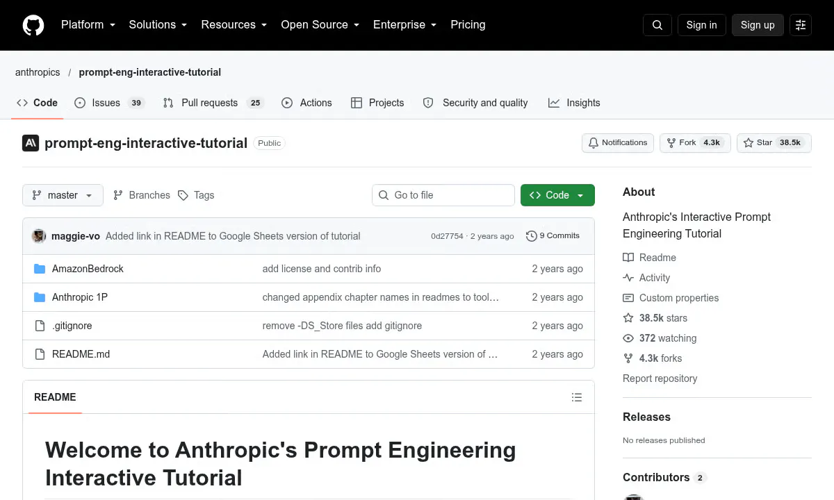 Anthropic's Free Prompt Engineering Course Hits 38,000 GitHub Stars