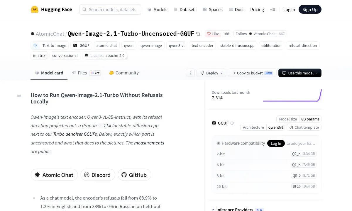 AtomicChat Strips Qwen-Image 2.1 Turbo's Refusals and Shrinks It for Local Use