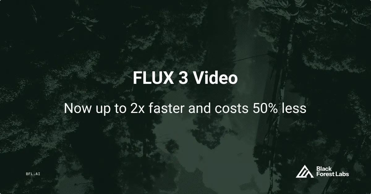 Black Forest Labs Slashes FLUX 3 Video 4K Prices by 50%