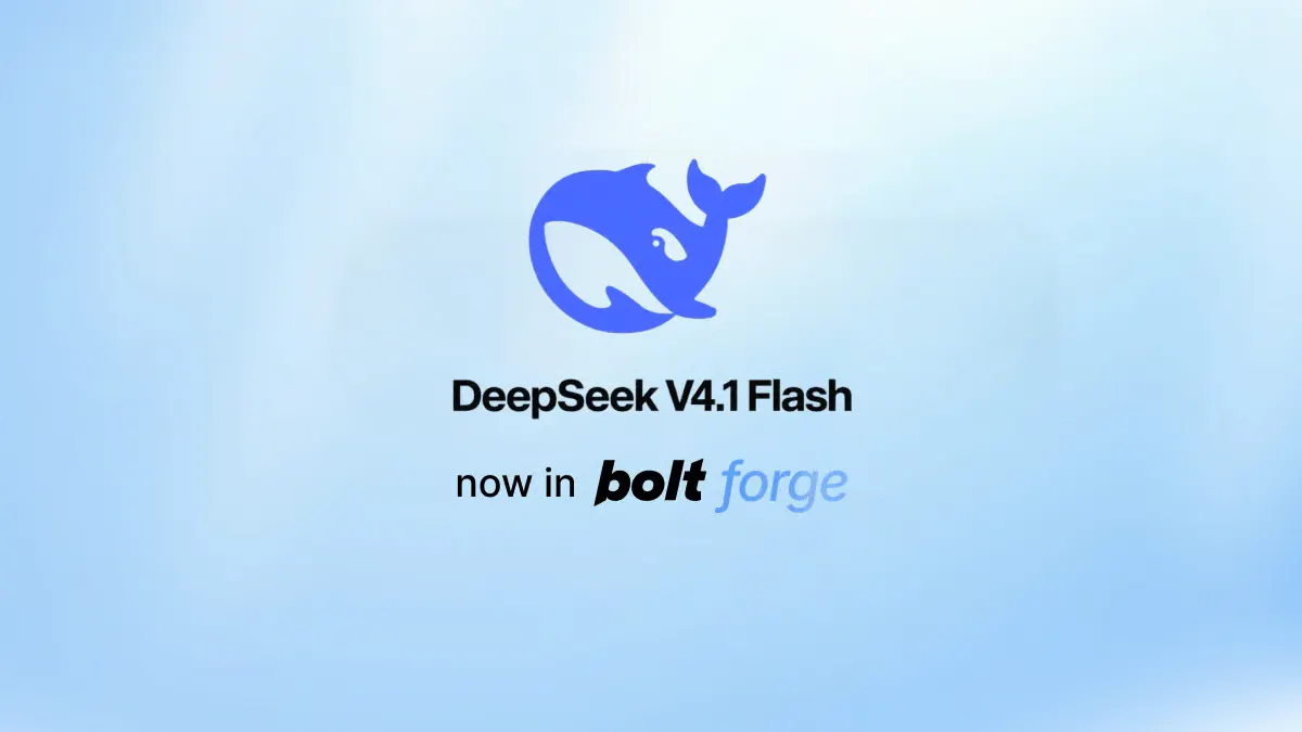 Bolt Adds DeepSeek V4.1 Flash at 10x Cheaper Than V4 Pro