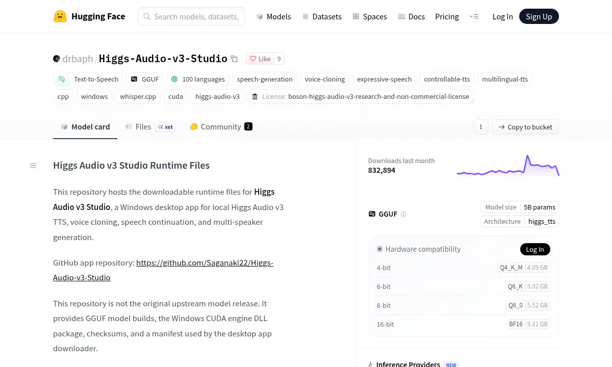 Boson AI's Higgs Audio v3 Studio Brings Voice Cloning to Windows Without Python