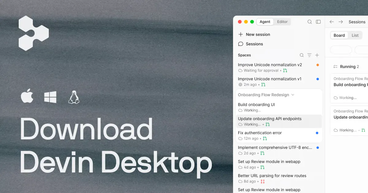 Cognition Rebuilds Devin Desktop to Run Parallel Coding Agents on One Board