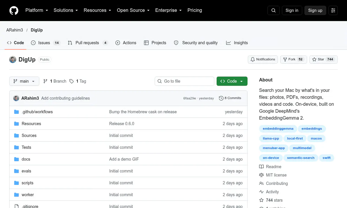 DigUp Brings On-Device Multimodal File Search to Apple Silicon Macs