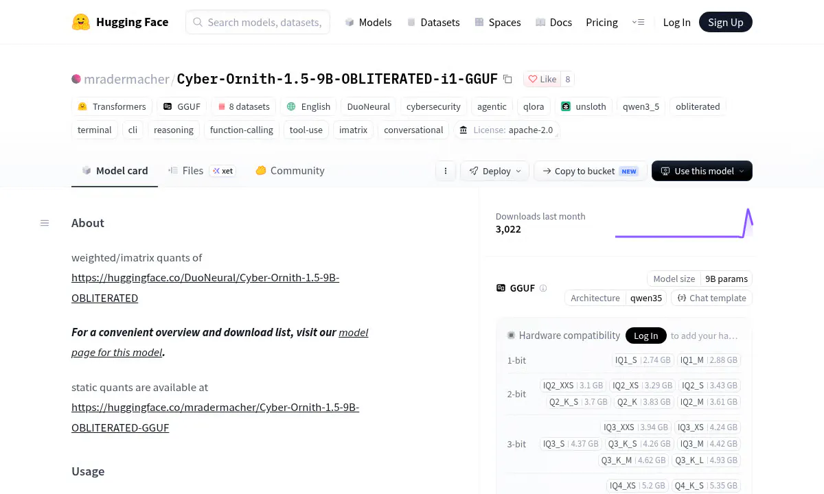 DuoNeural's Cyber-Ornith Puts a 9B Hacking Agent on Consumer GPUs