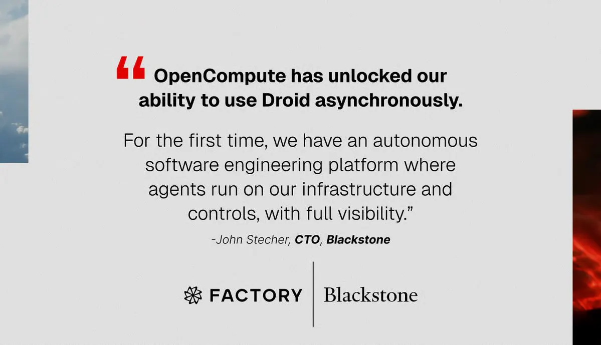 Factory's OpenCompute Brings Droid Agent Fleets to Your own Infrastructure