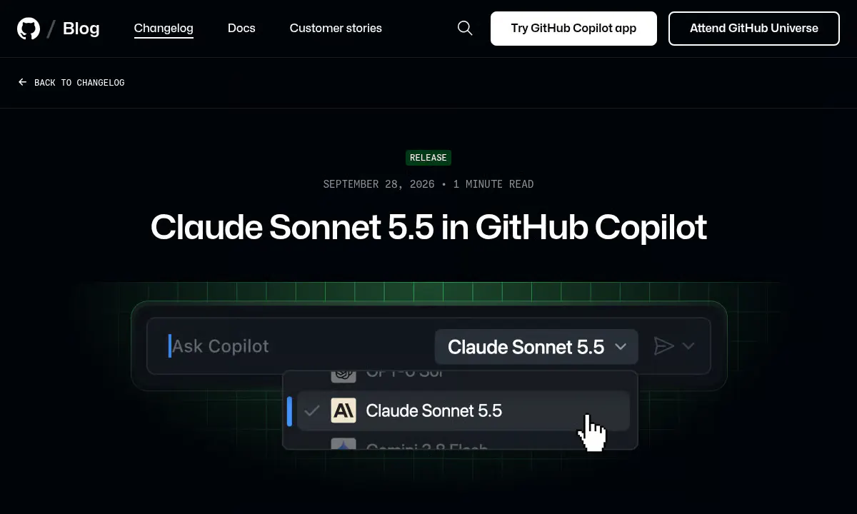GitHub Brings Anthropic's Claude Sonnet 5.5 to Copilot, Beating Opus on Terminal Tasks