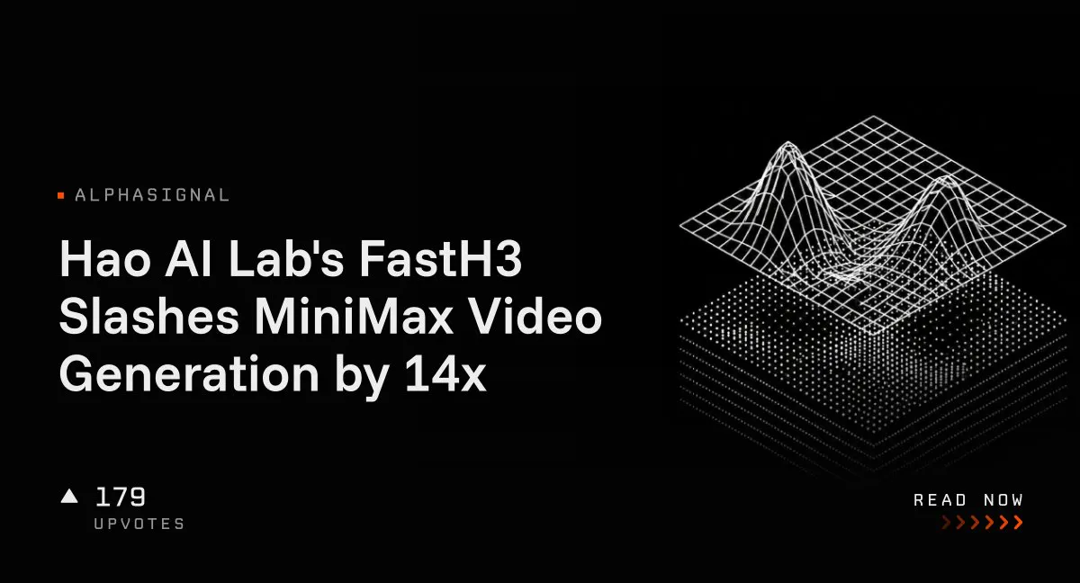 Hao AI Lab's FastH3 Slashes MiniMax Video Generation by 14x