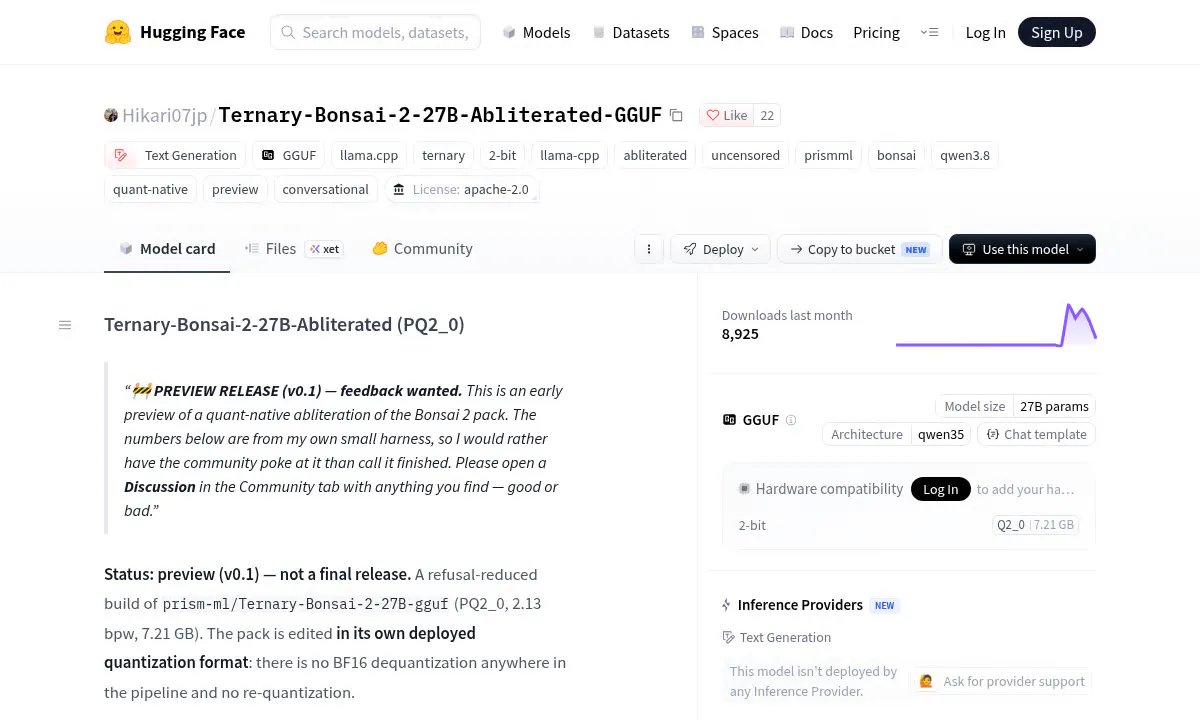 Hikari07jp Edits Ternary Bonsai 2 to Drop Refusals From 37 to 0