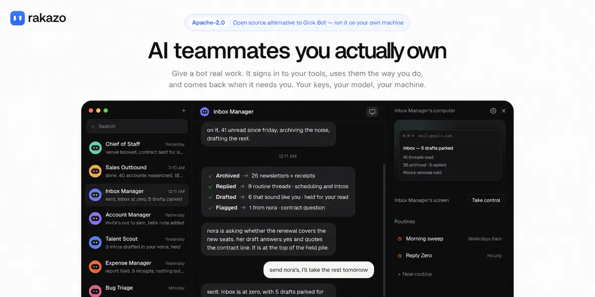 Inbox Zero's Rakazo Lets You Self-Host AI Agents Without Vendor Lock-In