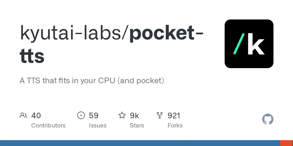 Kyutai Opens Pocket TTS Training So Anyone Can Build CPU Voice Cloning