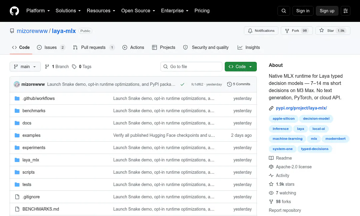 Laya Runs AI Decisions in 7ms on Apple Silicon Without Cloud APIs
