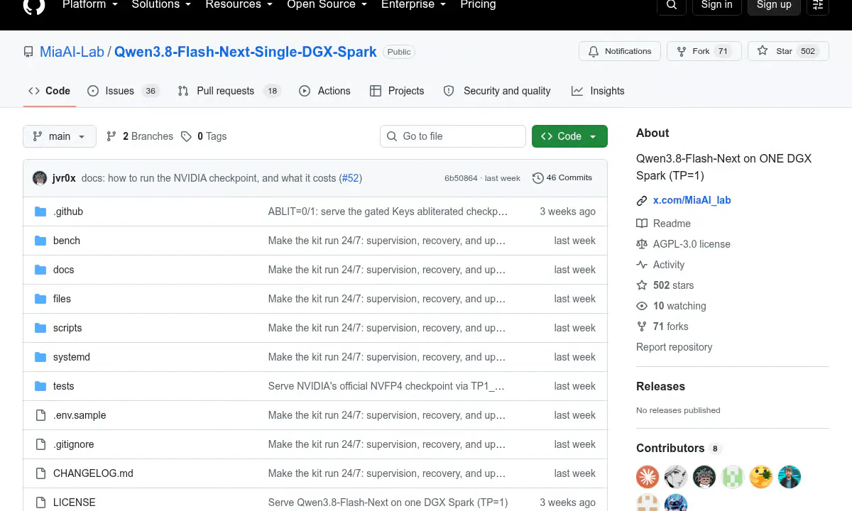 Mia AI Lab Squeezes a 99 GB Qwen3.8-Flash-Next onto One GPU