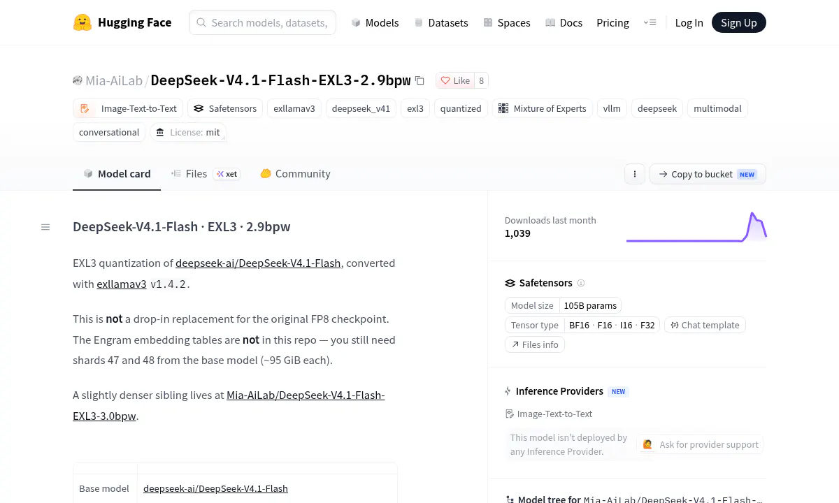 Mia's AI Lab Squeezes DeepSeek V4.1 Flash's 552B Model onto Two Desktop Nodes