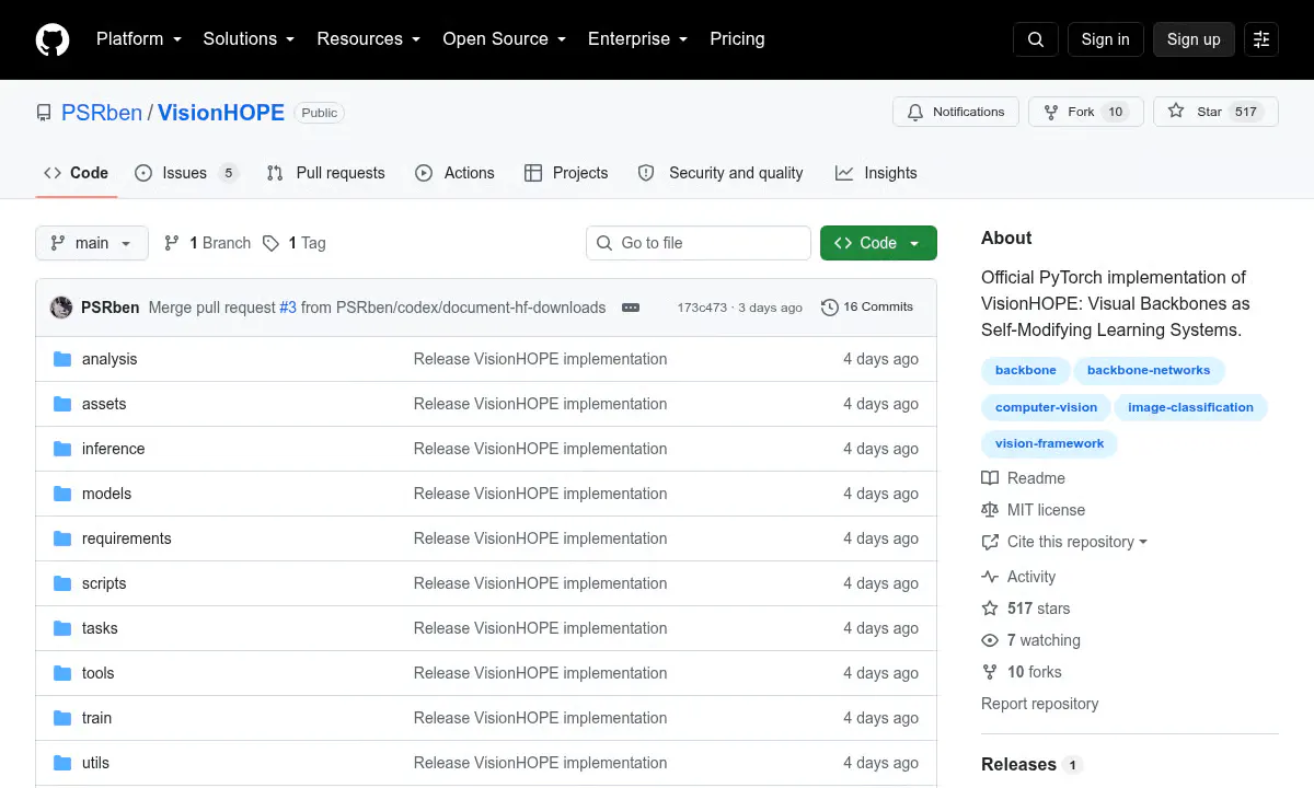 Open-Source VisionHOPE Backbone Hits 85.6% Accuracy by Adapting How it Learns
