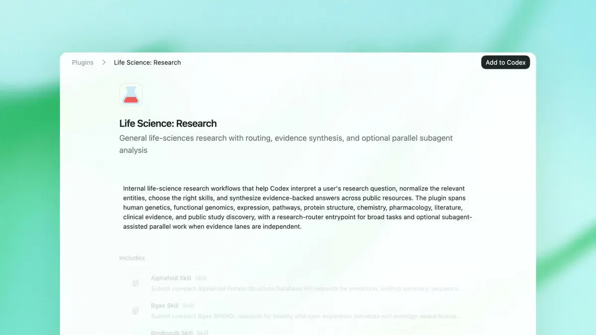 OpenAI Opens GPT-Rosalind to Drug Discovery Teams With 50+ Scientific Tools