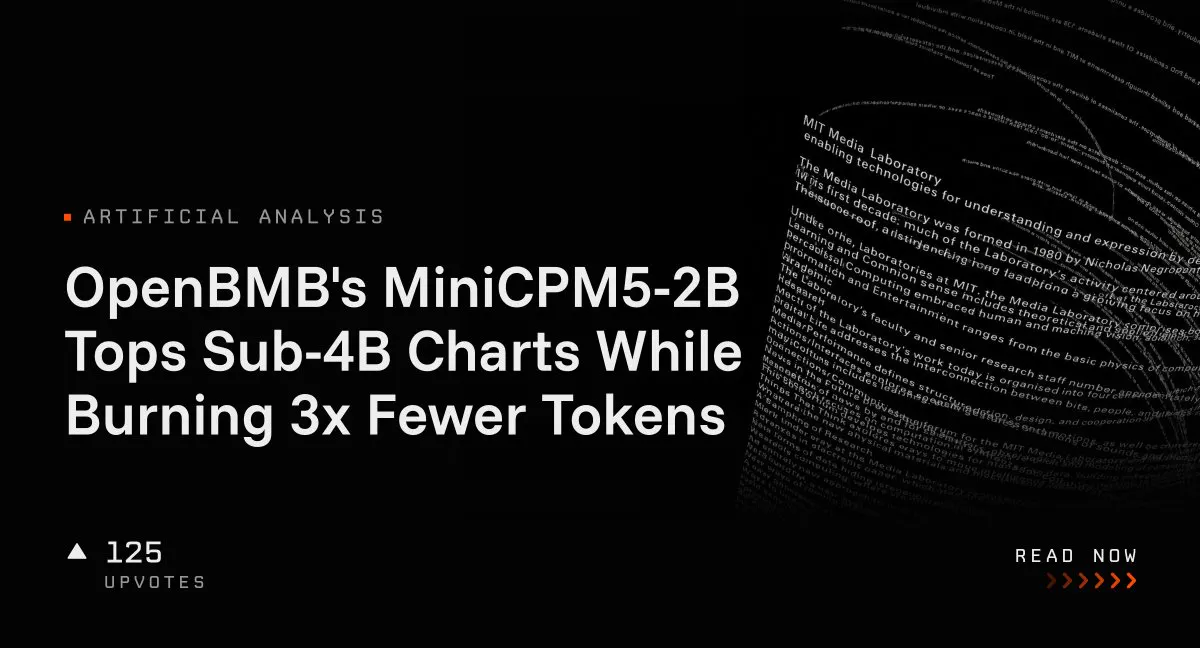 OpenBMB's MiniCPM5-2B Tops Sub-4B Charts While Burning 3x Fewer Tokens