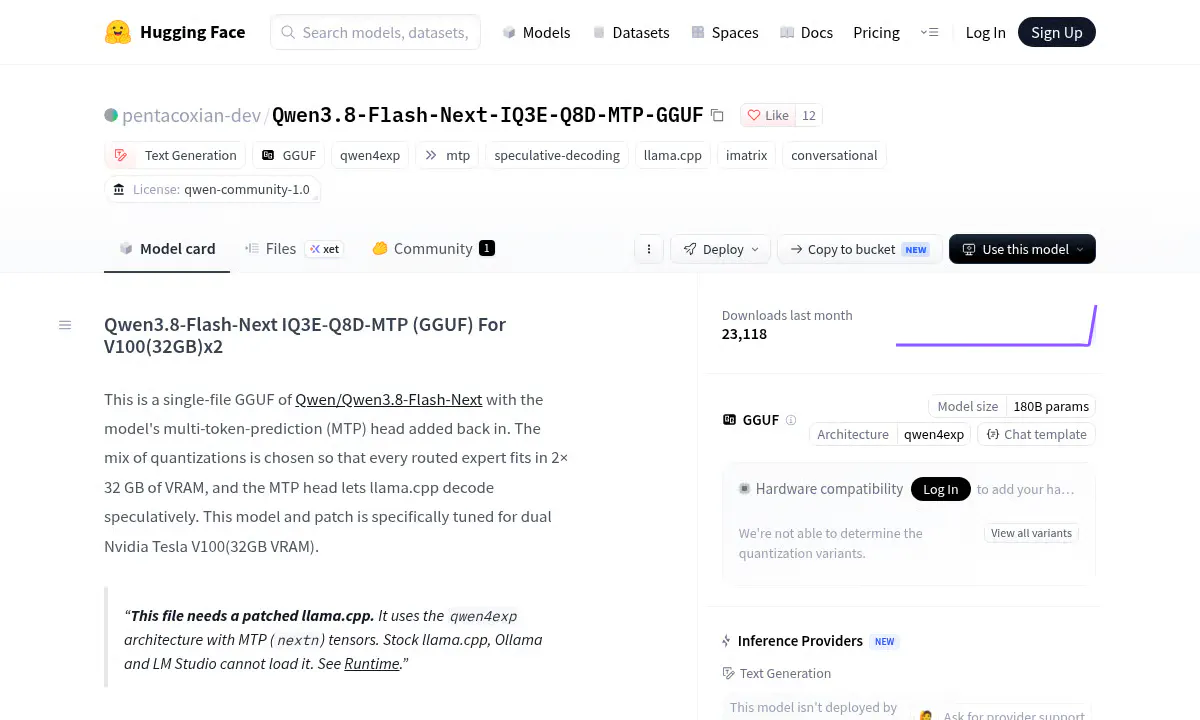 Qwen3.8 Flash Next Runs a 125B Model on Dual V100s at 120 tok/s