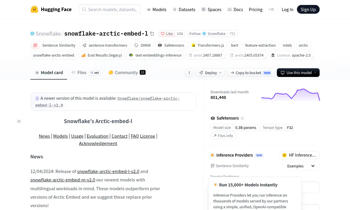 Snowflake's Arctic Embed L Beats OpenAI and Google at Semantic Search