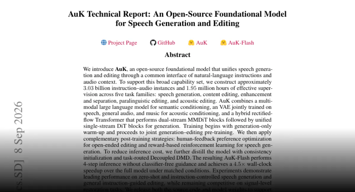 Tencent's AuK Replaces 16 Speech Tools With One Open-Source Model