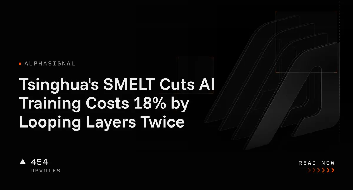 Tsinghua's SMELT Cuts AI Training Costs 18% by Looping Layers Twice