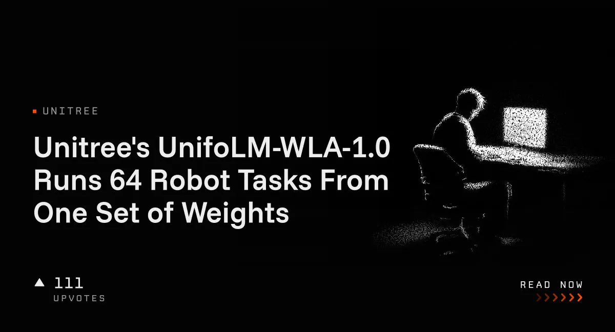 Unitree's UnifoLM-WLA-1.0 Runs 64 Robot Tasks From One Set of Weights