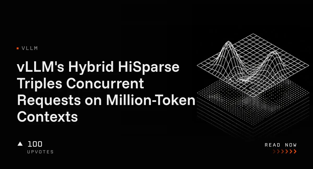 vLLM's Hybrid HiSparse Triples Concurrent Requests on Million-Token Contexts