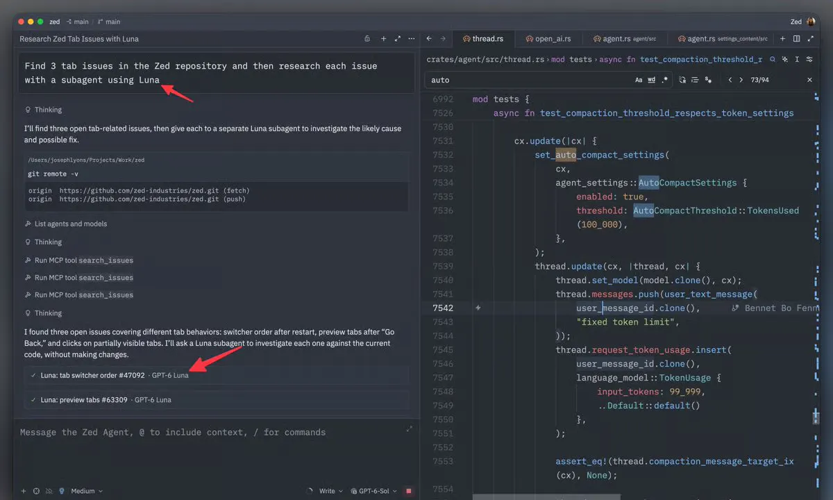 Zed 1.22 Lets AI Agents Pick Their Own Models Mid-Session