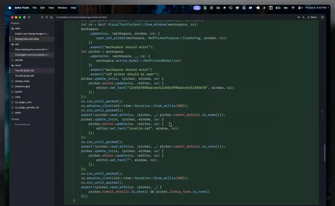 Zed's Delta Ditches GitHub Pull Requests After 570 Agent-Driven Changes